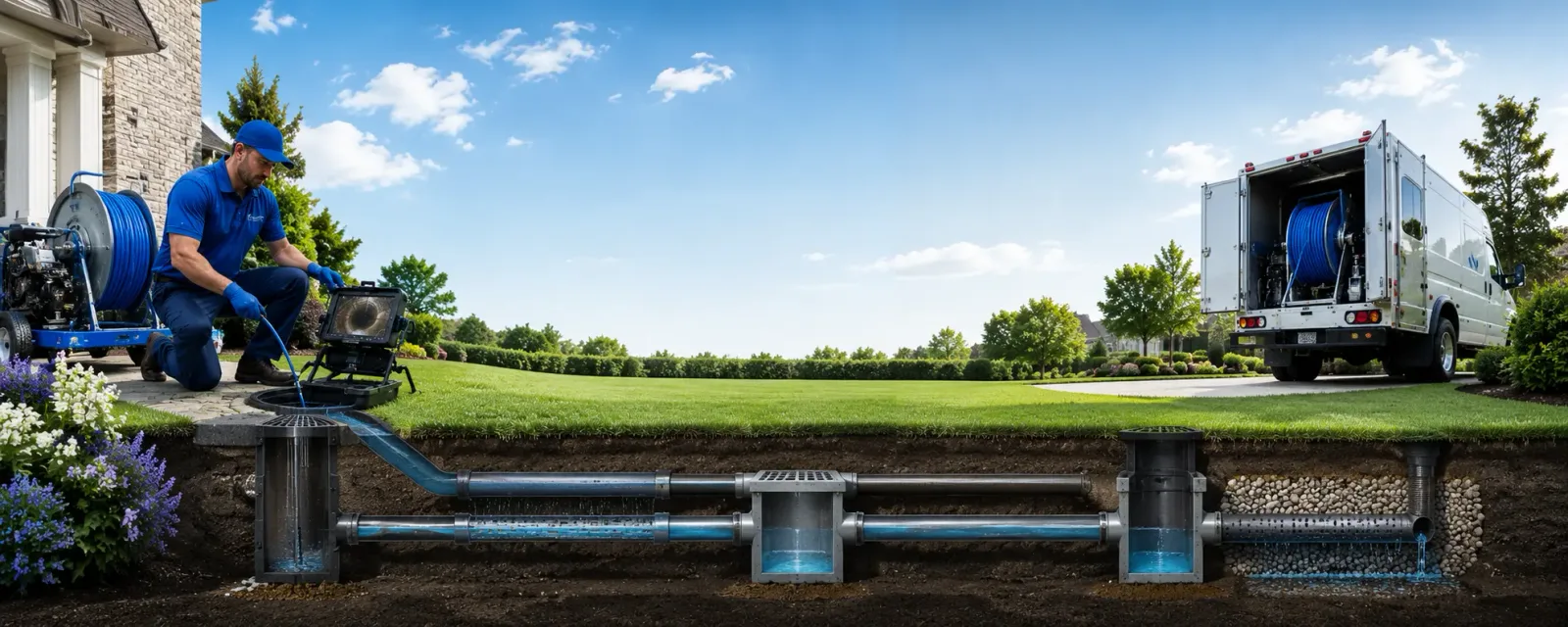 Outdoor drain cleaning information for Panther Burn, MS